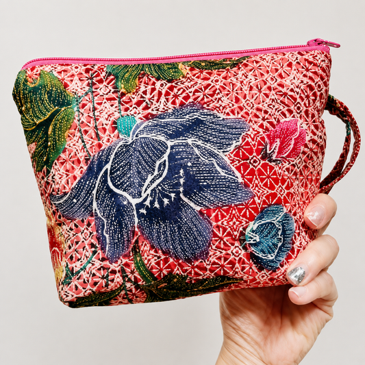 Handcrafted Floral Batik Pouch